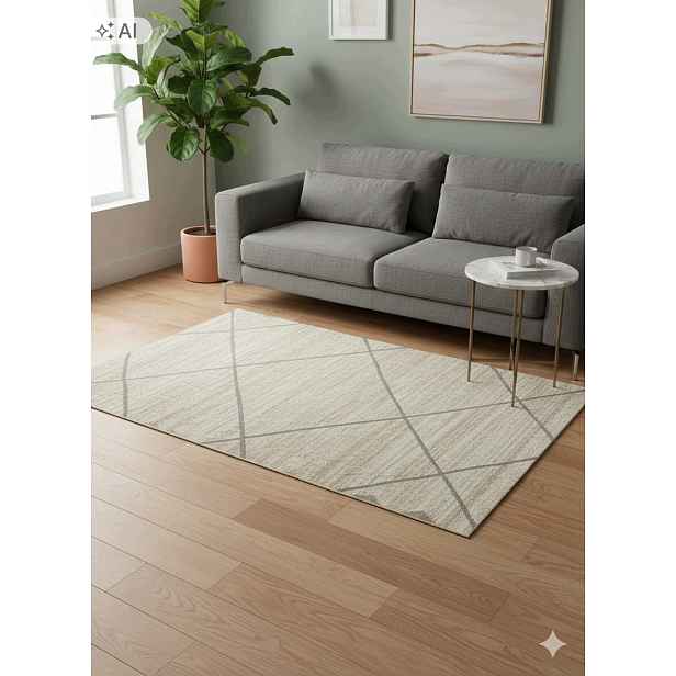 Koberec do obývacího pokoje 100 x 130 cm, vícebarevný, měkký vlas, plyšový