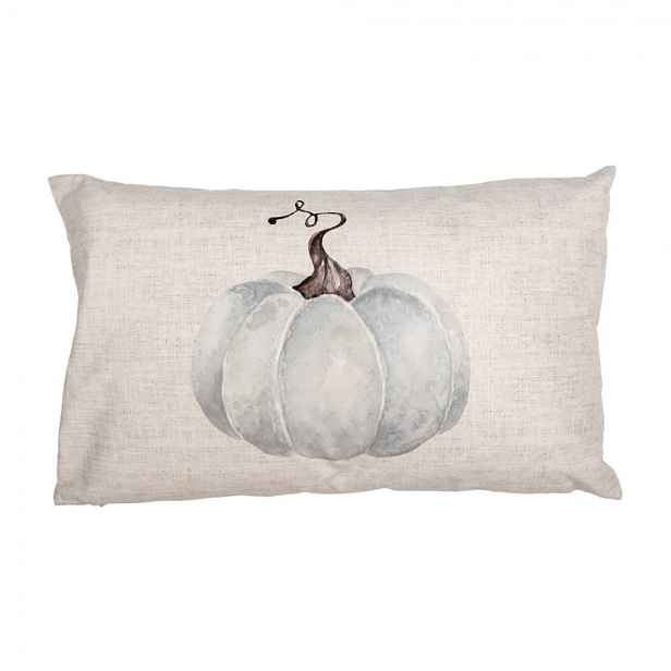 Béžovo-šedý povlak na polštář s dýní Country Style Pumpkin - 30*50 cm Clayre & Eef