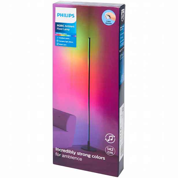 Podlahová lampa Philips Rgbic Ambient Led 142 cm Dálkový Ovladač