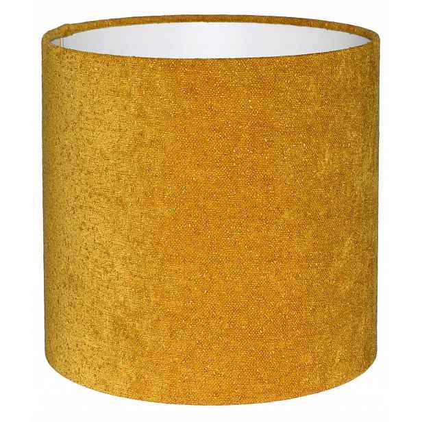 Stínidlo stojací lampy závěsný válec 15/15 cm E27 MEDOVÝ-Žlutý Boucle Venosa