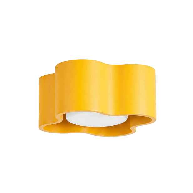 Stropní Svítidlo Ovio 1 žlutý Stropní svítidlo květina vlnitá Pl Gx53 SL.3389 Sollux