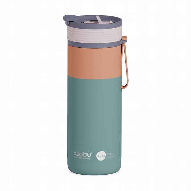Termohrnek Asobu Pink Me Up keramický 650 ml Pastelově zelený