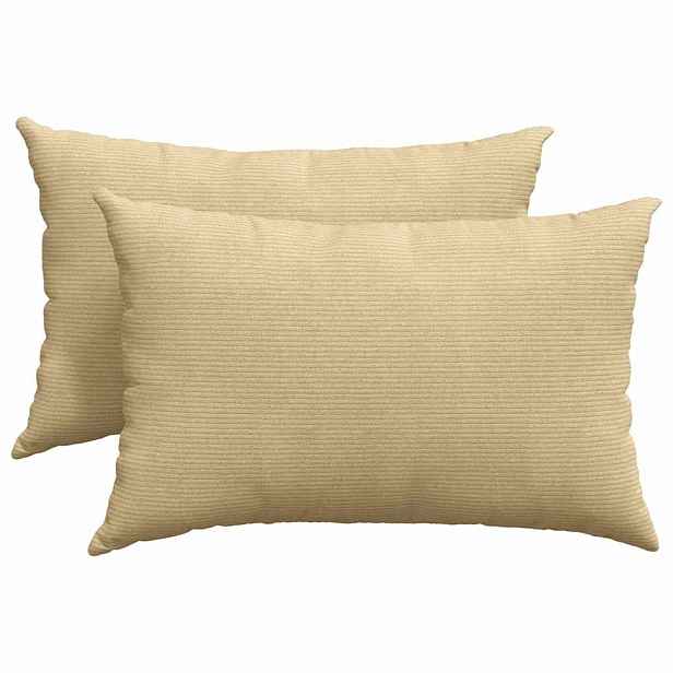 vidaXL Pohovkové polštáře 2 pcs Šedozelená 60 x 40 cm Žebrovaná látka