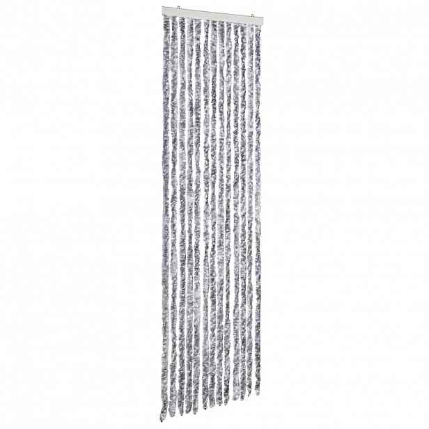 vidaXL Závěs proti hmyzu bílý a šedý 56 x 185 cm Chenille