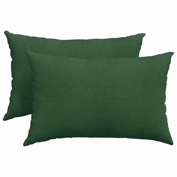 vidaXL Pohovkové polštáře 2 pcs Tmavě zelená 60 x 40 cm