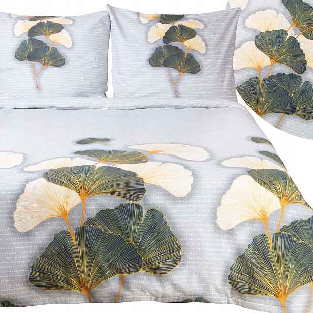 Povlečení Flanelové 180x200 Hrubý Teplý List Ginkgo
