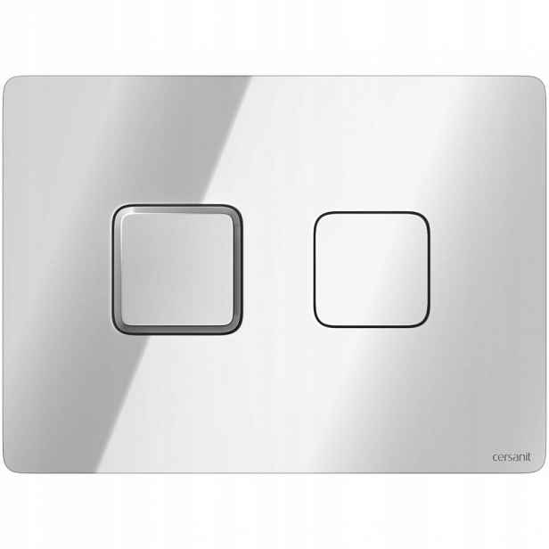 Splachovací tlačítko pro Wc Cersanit Accento Square chrom pneumat s97-057