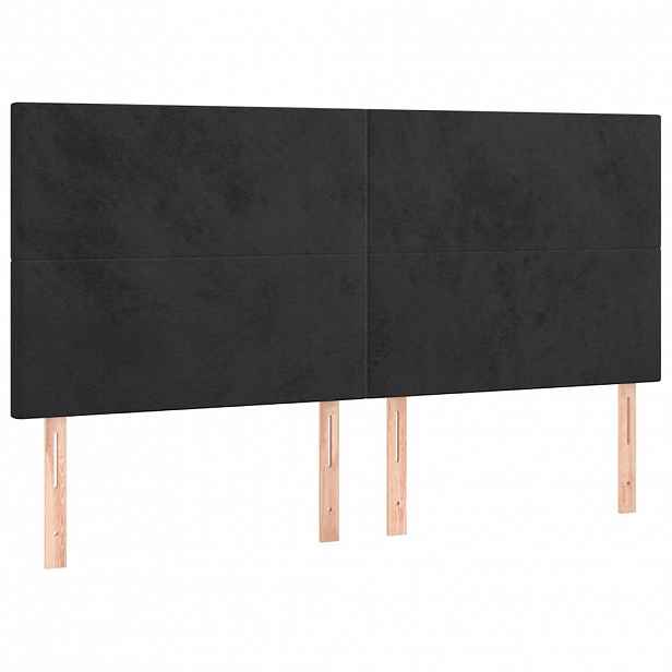 vidaXL Čelo postele černé 160x5x118/128 cm sametové
