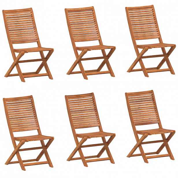 vidaXL Skládací židle 6 ks 51x66x95 cm Masivní akácie