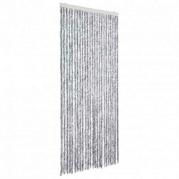 vidaXL Závěs proti hmyzu bílý a šedý 100 x 220 cm Chenille