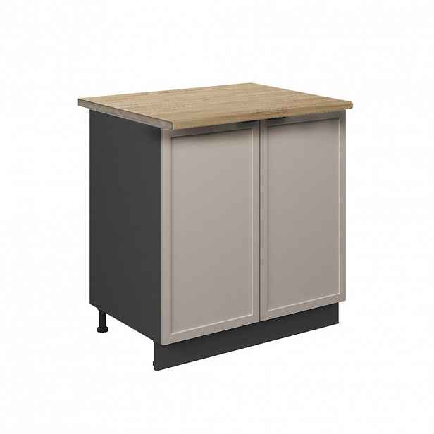 Vicco SPODNÍ SKŘÍŇKA KUCHYŇSKÉ LINKY Fame-Line, GreyBeige/Antracit, 80 cm pracovná doska Dub Goldkraft