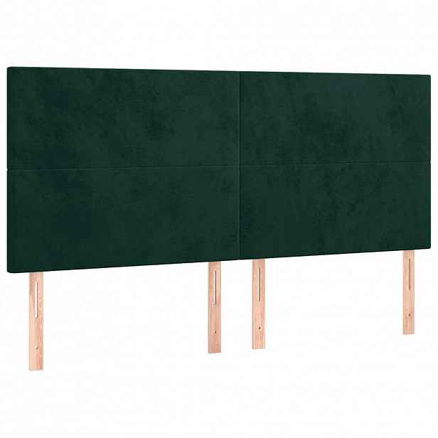 vidaXL Čelo postele tmavě zelené 160x5x118/128 cm sametové