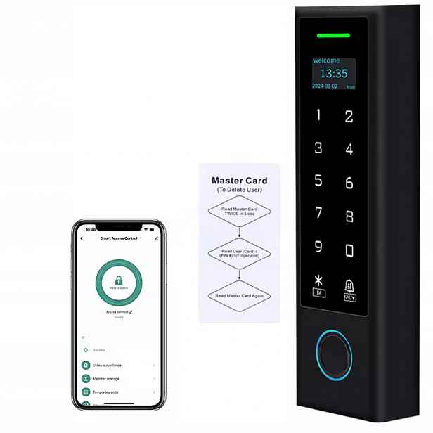 WiFi kódový zámek venkovní kódový pro dveře brány Pin karta Rfid Tuya