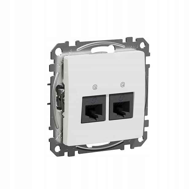 Nástěnná internetová zásuvka Schneider Electric bílá