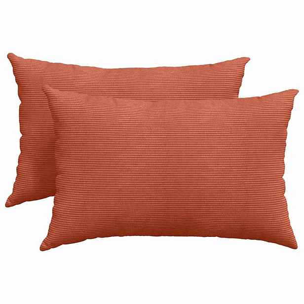 vidaXL Pohovkové polštáře 2 pcs Červená oranžová 60 x 40 cm