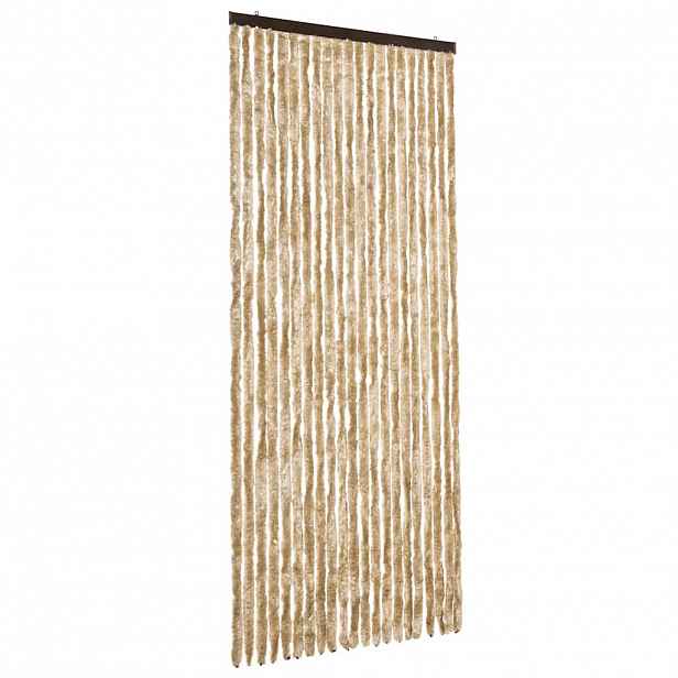 vidaXL Závěs proti hmyzu béžový 90 x 220 cm Chenille