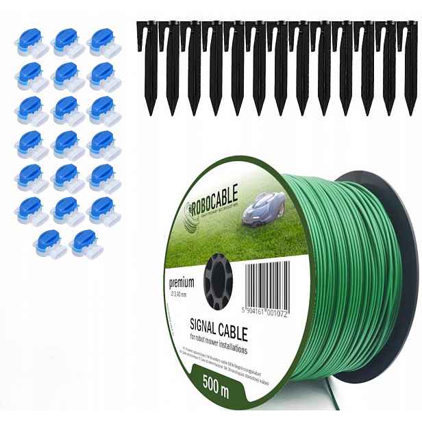 Kabel pro omezení sekačky Sada 500 m Robocable kolíky 3,4 mm