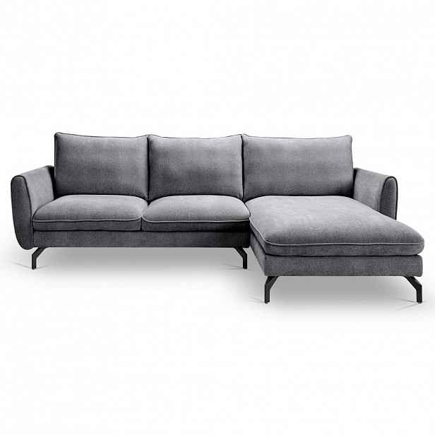 MID.YOU ROHOVÁ SEDAČKA, textil, šedá