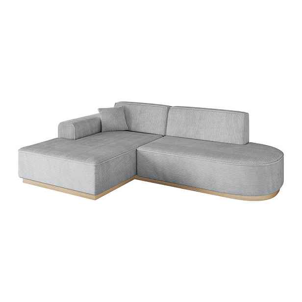 ALTDECOR ROHOVÁ SEDAČKA s otomanem, levá IREA-L1 232x165x80 Šedá Manšestr