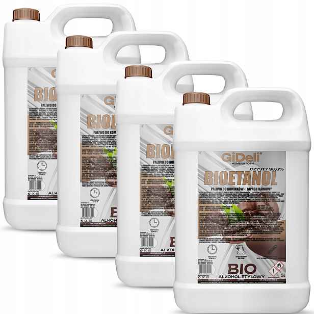 Bioetanol do krbu 4 x 5 l s vůní kávy a biopaliva