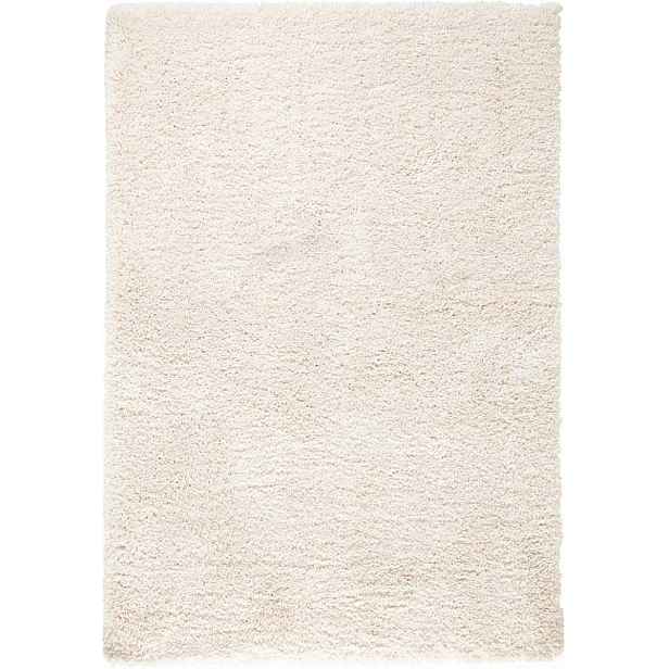 Koberec Shaggy do obývacího pokoje 80x150 cm, krémový, hrubý, měkký vlas