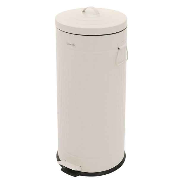 ML-DESIGN ODPADKOVÝ KOŠ do kuchyně, 30 l, s nožním pedálem a víkem se systémem Softclose, béžový, z oceli
