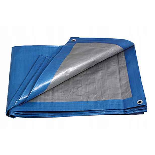 Pe plachta zakrývací Profi 5x6m 140g/1m2 modro-stříbrná