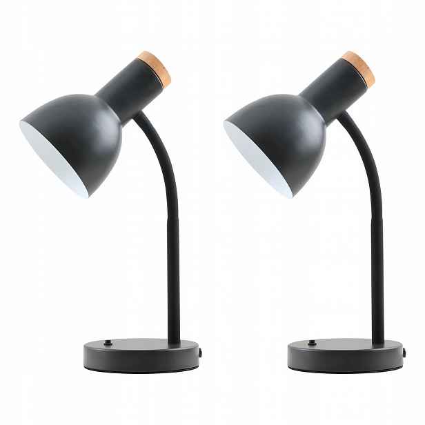 Sada dvou stolních lamp Senza Černé Elegantní styl Italux