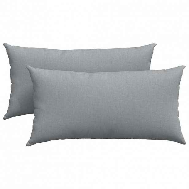 vidaXL Pohovkové polštáře 2 ks textil Světle šedá 80 x 40 cm