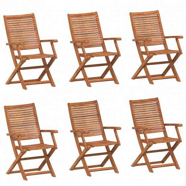 vidaXL Skládací židle 6 ks 57x66x95 cm Masivní akácie