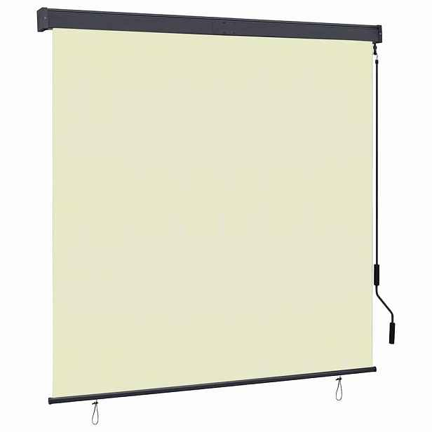 vidaXL Venkovní roleta 160 x 250 cm krémová