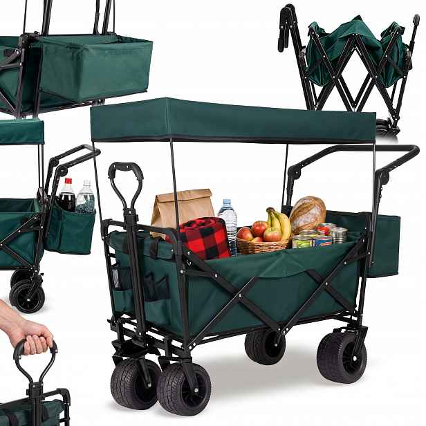 Plážový Kempingový Turistický Vozík Zahradní 150 Kg, Skládací, Přepravní