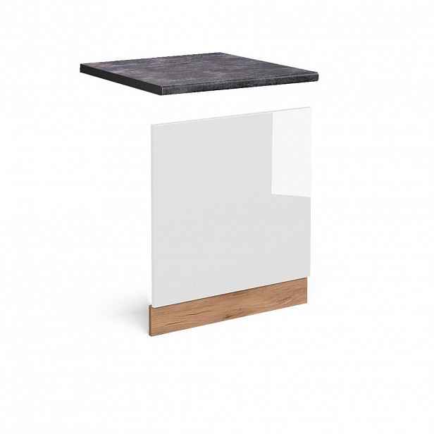 Vicco PŘEDNÍ PANEL R-Line Bílá vysoký lesk 60 cm , PD Antracit