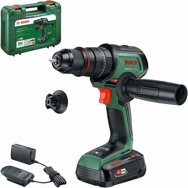 Bosch - 18V AKU vrtací šroubovák s příklepem, 1x aku 2,5 Ah, nabíječka 06039E2101