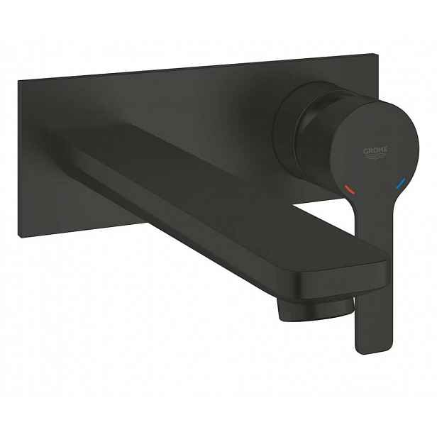 Grohe Lineare New - Umyvadlová baterie pod omítku, 2-otvorová instalace, matná černá 234442431
