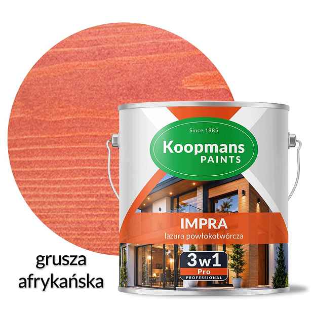 Koopmans Impra 3v1 Pro Lazura na fasádní dřevo 105 Africká hruška 1L