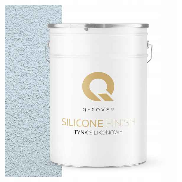 Silikonová Fasádní Omítka Bílá S Modrou Barvou 25 Kg Granulace 1.5 mm F111