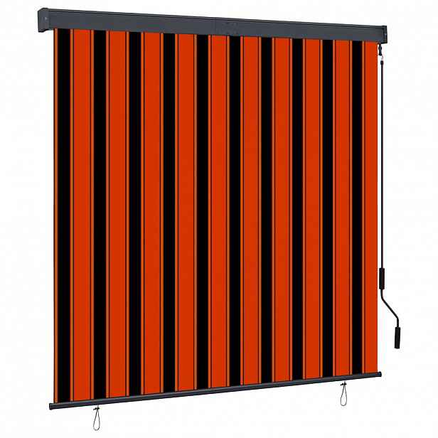 vidaXL Venkovní roleta 160 x 250 cm oranžovo-hnědá