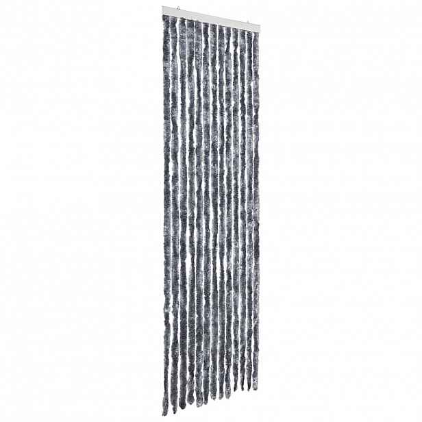 vidaXL Závěs proti hmyzu stříbrný 56 x 185 cm Chenille