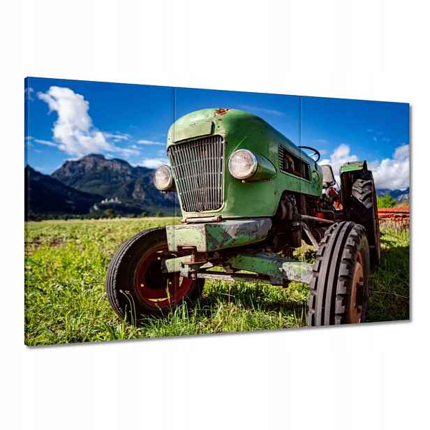 Obrazy 120x80 Historický traktor pole
