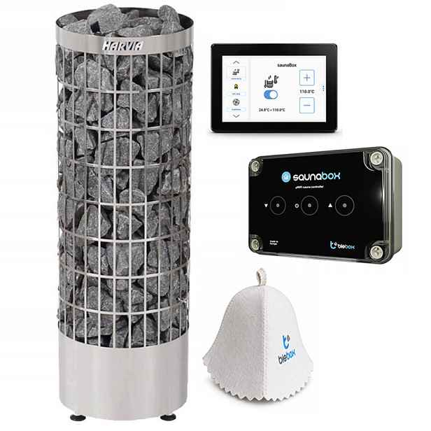 Kamna Harvia Cilindro PC90E 9 kW BleBox SaunaBox Dotykový panel 5“ WiFi