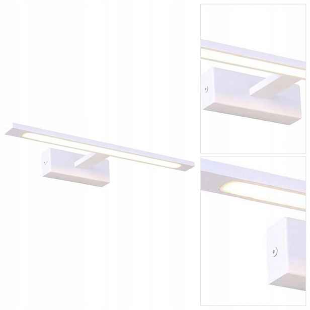 Nástěnné svítidlo bílé Gallery Led integrované nad zrcadlem do koupelny Tk Lighting