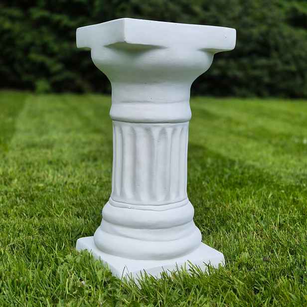 Sloupek v dórském stylu 39 cm 19 kg Postument Betonová figurka Bílá