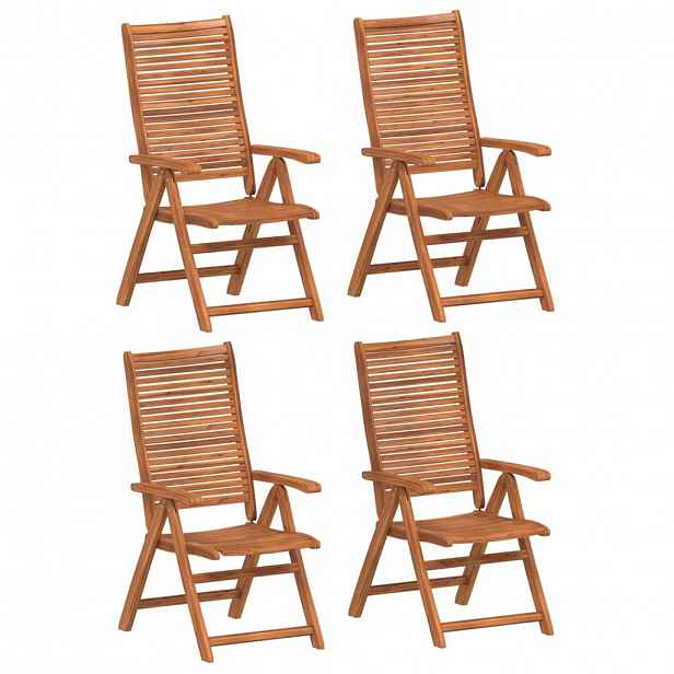 vidaXL Skládací polohovací křesla 4 ks 56x72x107 cm masivní akácie