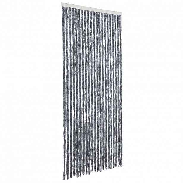 vidaXL Závěs proti hmyzu stříbrný 90 x 220 cm Chenille