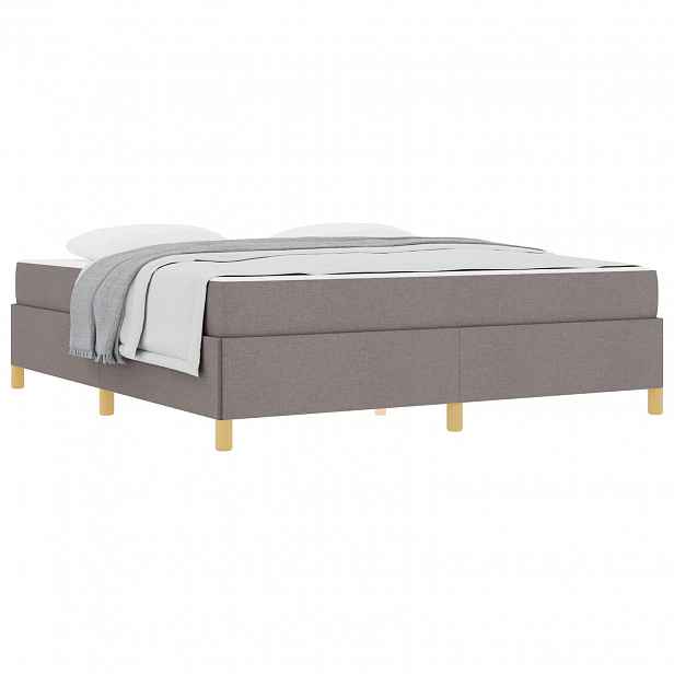 vidaXL Rám postele Taupe 180 x 200 cm textil