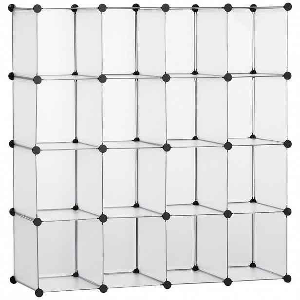HOMCOM DIY regálový systém, šatní skříň, bílá