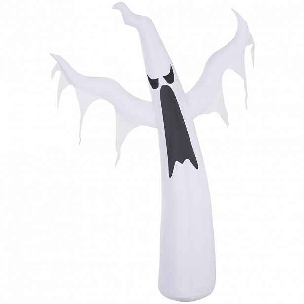 HOMCOM HALLOWEEN dekorace Samonafukovací strašidelný duch LED osvětlený bílý