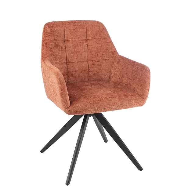 Oranžová jídelní židle Louna - 56*58*85 cm J-Line by Jolipa