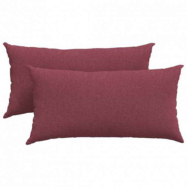 vidaXL Pohovkové polštáře 2 ks textil Víno Červené 80 x 40 cm